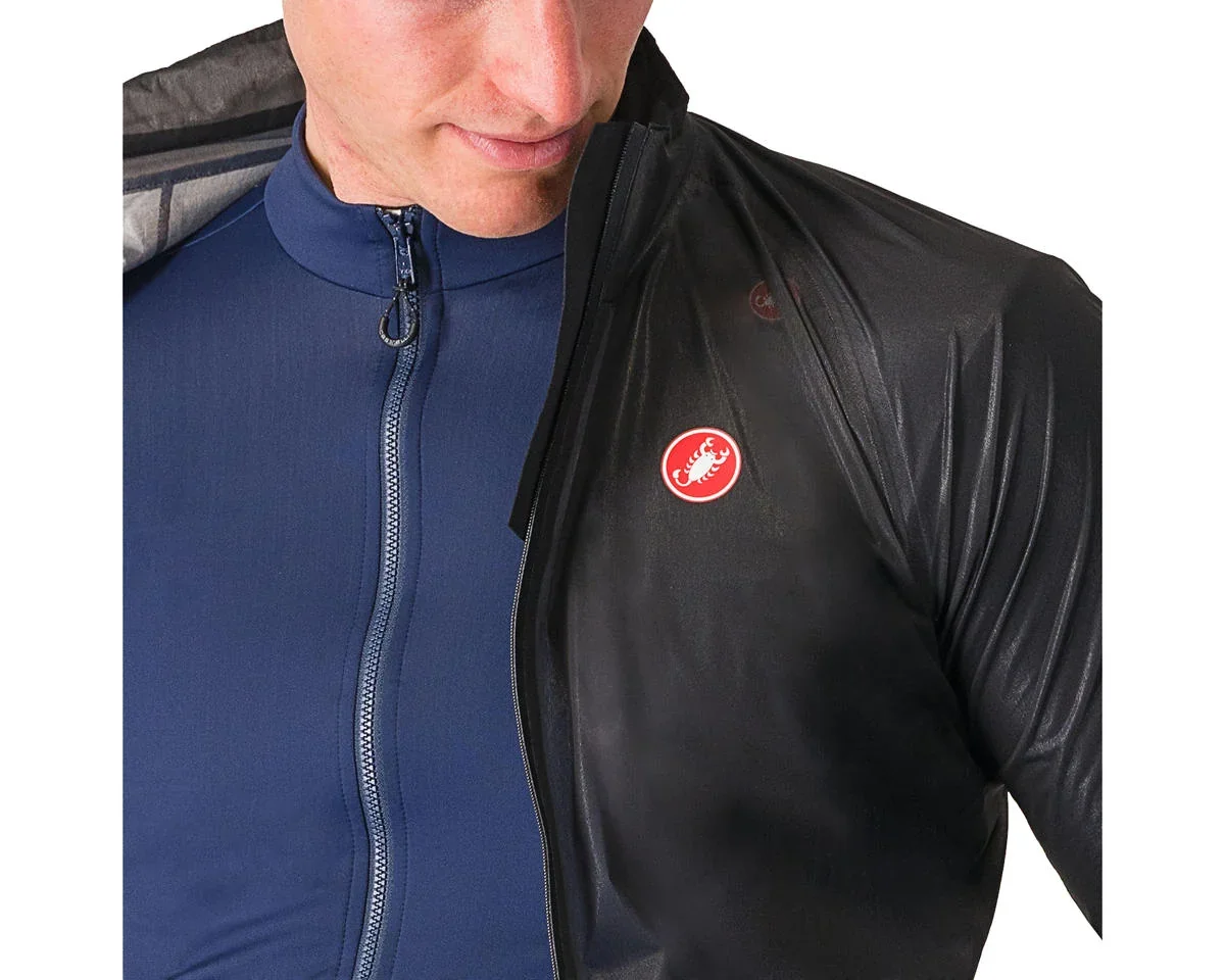 Castelli Squall Men's Shell Jacket (Light Black/Silver Grey) (L) - view 3